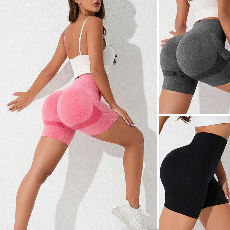 Bauchkontrollierende Gym-Shorts für Damen mit hoher Taille