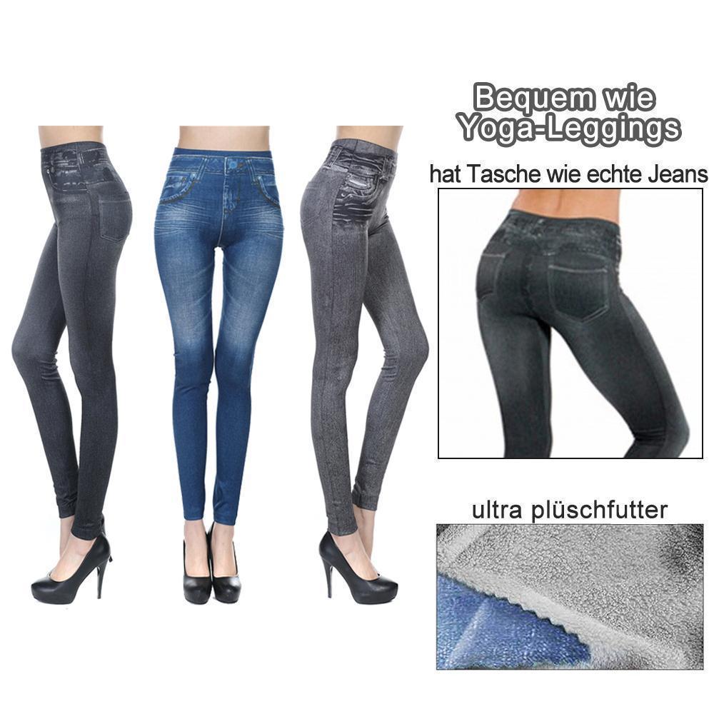 Elastische Slimming Jeans-Leggings - hallohaus