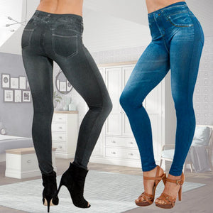 Elastische Slimming Jeans-Leggings - hallohaus