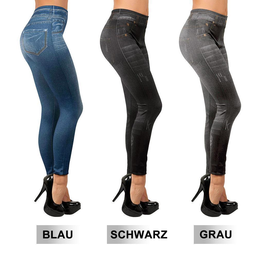 Elastische Slimming Jeans-Leggings - hallohaus