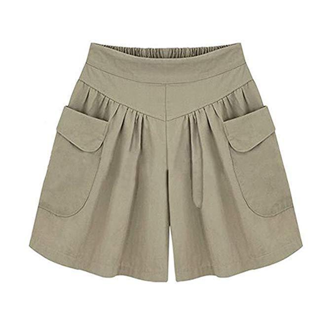 Lockere Shorts aus weicher Baumwolle mit weitem Bein