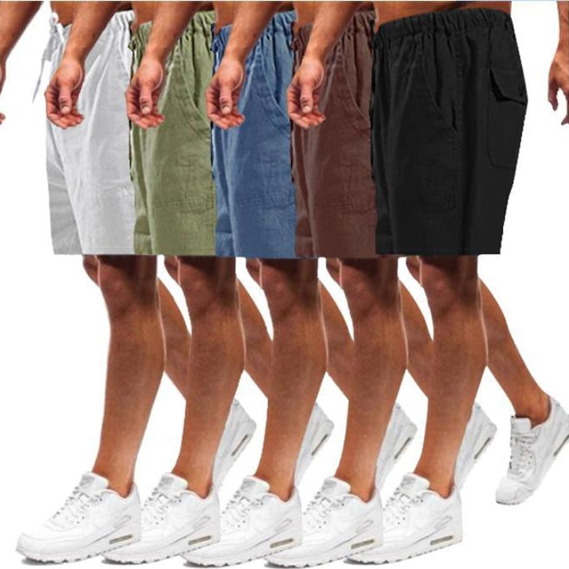 Lockere Freizeitshorts aus Leinen für Herren