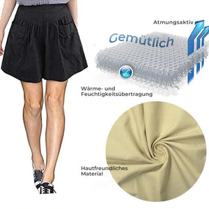 Lockere Shorts aus weicher Baumwolle mit weitem Bein