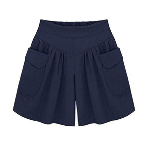 Lockere Shorts aus weicher Baumwolle mit weitem Bein