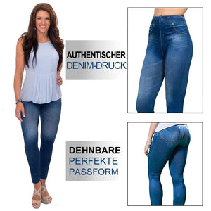 Elastische Slimming Jeans-Leggings - hallohaus