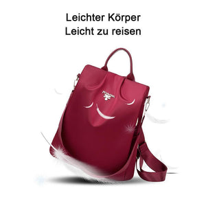 Damen Oxford Stoffdruck Diebstahlschutz Rucksack - hallohaus