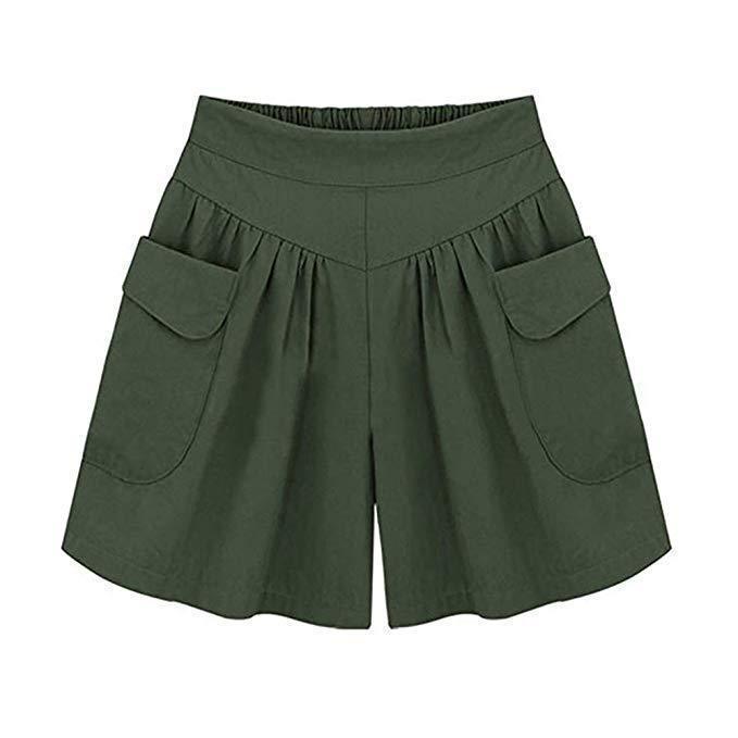 Lockere Shorts aus weicher Baumwolle mit weitem Bein