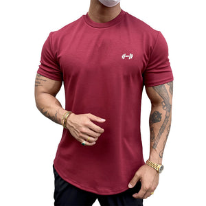 Elastisches Sport-T-Shirt aus reiner Baumwolle